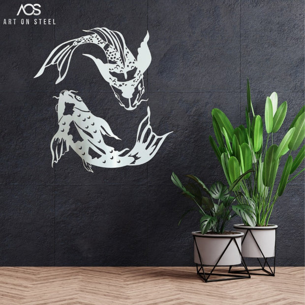 Koi Fish Metal Wall Art